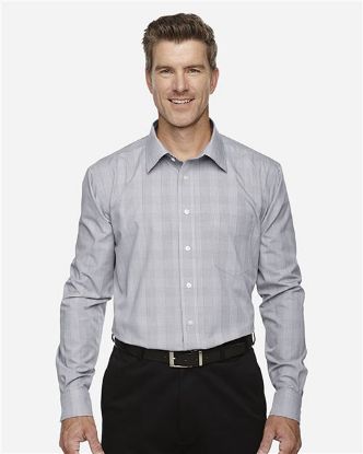 Picture of DG520 - Men's Crown Collection® Glen Plaid Woven Dress Shirt