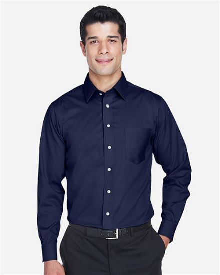 Picture of DG530 - Men's Crown Collection® Solid Stretch Twill Woven Dress Shirt