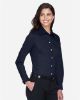 Picture of DG530W - Women's Crown Collection® Solid Stretch Twill Woven Dress Shirt