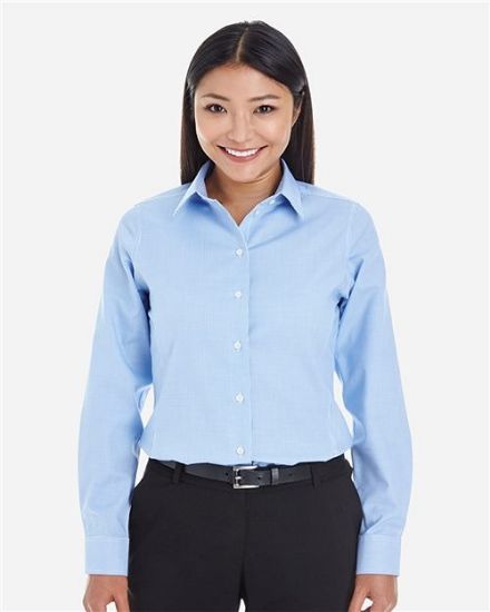 Picture of DG532W - Women's Crown Collection® Royal Dobby Woven Dress Shirt