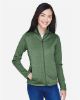 Picture of DG796W - Women's Newbury Colorblock Mélange Fleece Full-Zip Jacket