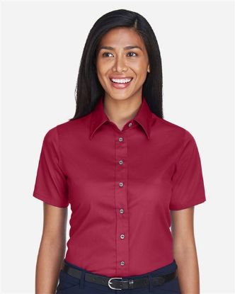 Picture of M500SW - Women's Easy Blend™ Short Sleeve Twill Dress Shirt with Stain-Release