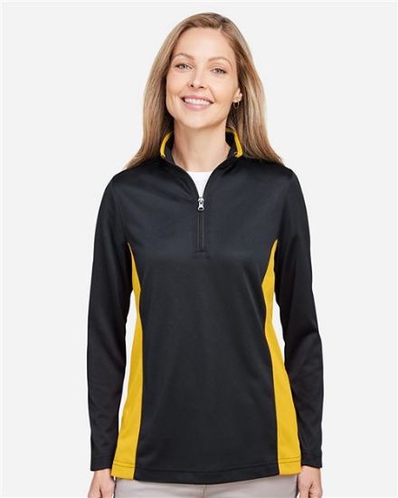 Picture of M786W - Women's Flash Snag Protection Plus IL Colorblock Quarter-Zip Pullover