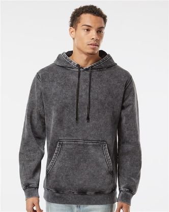 Picture of PRM4500MW - Unisex Midweight Mineral Wash Hooded Sweatshirt