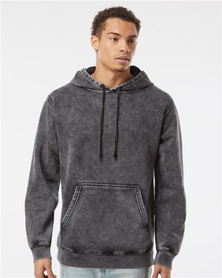 Picture of PRM4500MW - Unisex Midweight Mineral Wash Hooded Sweatshirt