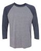 Picture of 6051 - Unisex Triblend Three-Quarter Raglan Tee