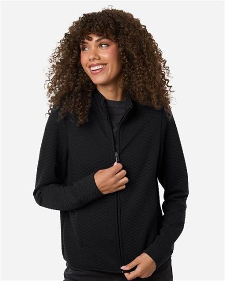 Picture of NE425W - Women's Aspen Herringbone Fleece Full-Zip