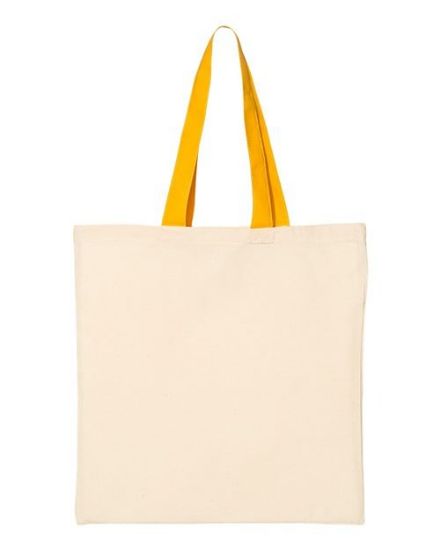 Picture of QTB6000 - Economical Tote with Contrast-Color Handles