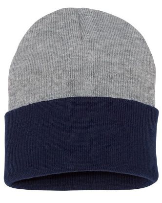 Picture of SP12T - 12" Color Blocked Cuffed Beanie
