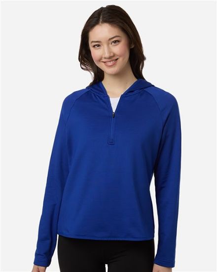 Picture of TT200W - Women's Qualify Quarter-Zip Hooded Pullover