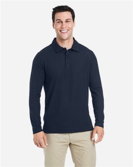 Picture of CE112L - Men's Fusion ChromaSoft™ Long Sleeve Pique Polo
