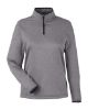 Picture of CE73W - Women's Venture Heathered Stripe Quarter-Zip Pullover
