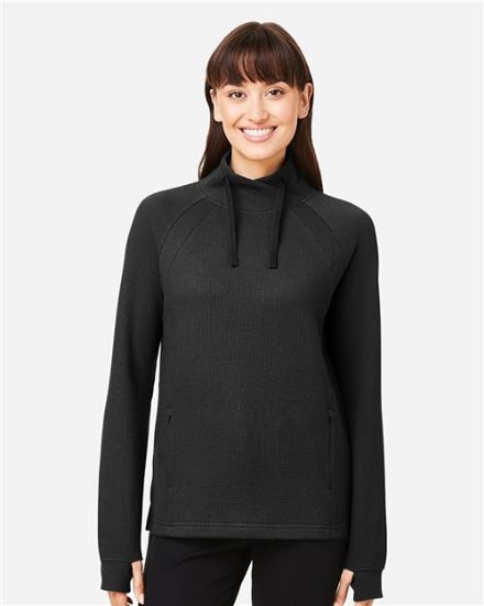 Picture of NE200W - Women's Rhythm Waffle Cross-Neck Pullover