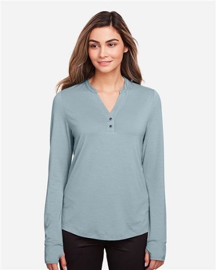 Picture of NE400W - Women's JAQ Stretch Performance V-Neck Snap Pullover