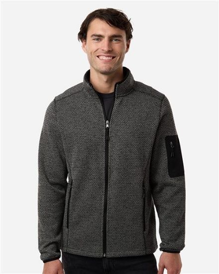 Picture of NE730 - Men's Jasper Jacquard Full-Zip Fleece Jacket